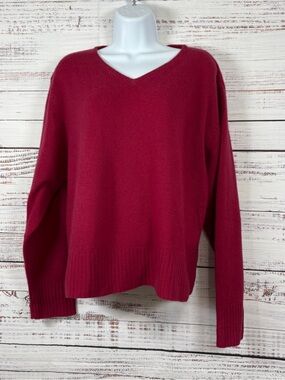 Field Gear Dark Pink 100% Cashmere Sweater